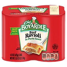Chef Boyardee Beef Ravioli in Pasta Sauce Value Pack, 15 oz, 4 counts, 60 Ounce