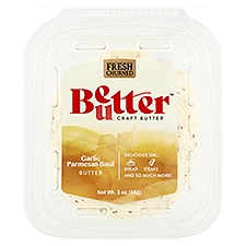 Better Butter Fresh Churned Garlic Parmesan Basil Butter, 3 oz