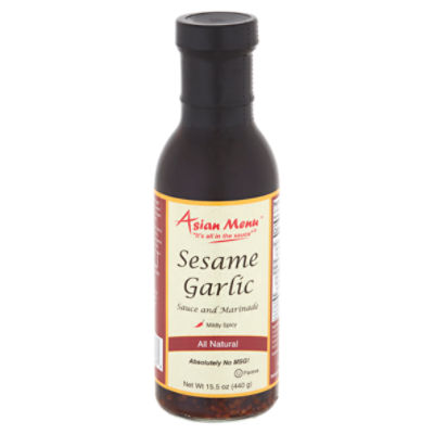 Asian Menu Mildly Spicy Sesame Garlic Sauce and Marinade, 15.5 oz