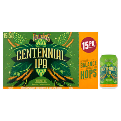Founders Centennial IPA India Pale Ale, 12 fl oz, 15 count