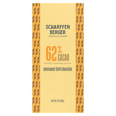 Scharffen Berger Chocolate Maker 62% Cacao Semisweet Dark Chocolate, 3 oz