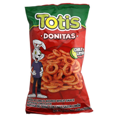 Totis Donitas Chili & Lime Flavored Wheat Snack, 3.88 oz