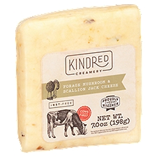 Kindred Creamery Forage Mushroom & Scallion Jack, Cheese, 7 Ounce