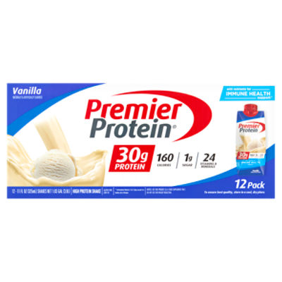 Premier Protein Vanilla High Protein Shake, 11 fl oz, 12 count