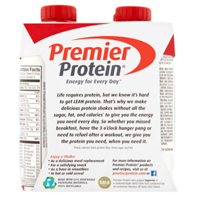 Premier Protein Shake, Strawberries & Cream, 30g Protein, 11 fl oz