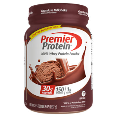 Premier Protein 100% Whey Chocolate Milkshake Protein Powder, 28 oz