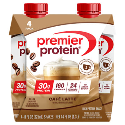 Premier Protein Café Latte High Protein Shake, 11 fl oz, 4 count ShopRite