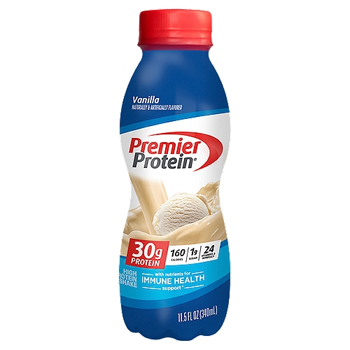 Premier Protein Vanilla High Protein Shake, 11.5 fl oz
With nutrients for Immune Health support^
^Antioxidants Vitamins C & E. Enjoy as Part of a Healthy Diet & Lifestyle.
