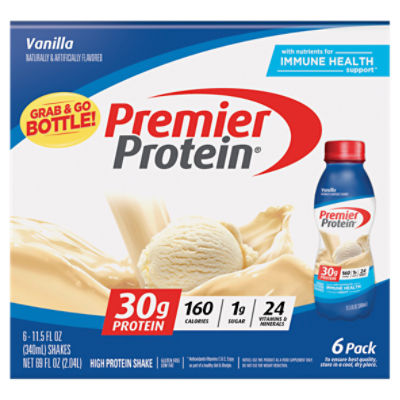 Premier Protein Vanilla High Protein Shake, 11.5 fl oz, 6 count