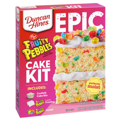 Duncan Hines Epic Fruity Pebbles Cake Kit, 28.5 oz