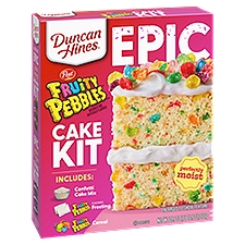 Duncan Hines Epic Fruity Pebbles, Cake Kit, 28.5 Ounce