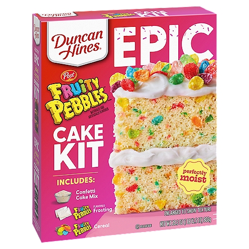 Duncan Hines Epic Fruity Pebbles Cake Kit, 28.5 oz