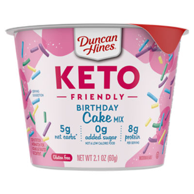 Duncan Hines Κeto Friendly Birthday Cake Mix, 2.1 oz