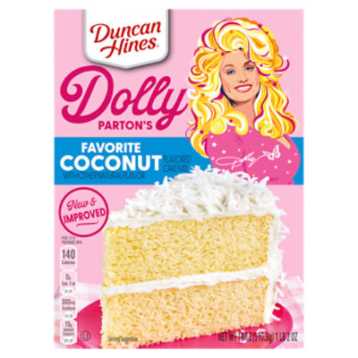 Duncan Hines Dolly Parton's Favorite Coconut Flavored Cake Mix, 18 oz