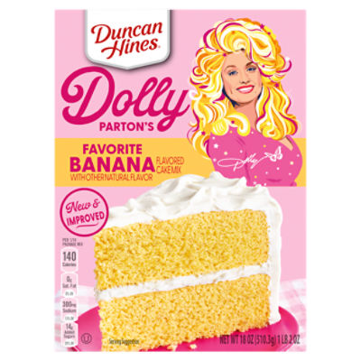 Duncan Hines Dolly Parton's Favorite Banana Flavored Cake Mix, 18 oz