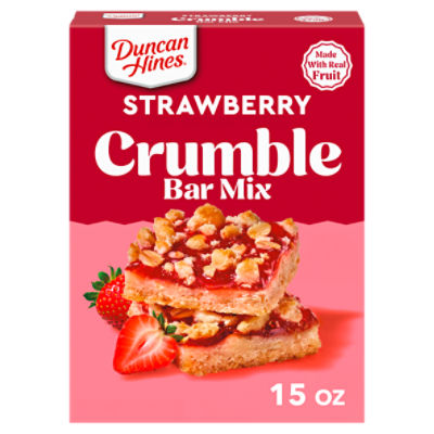 Duncan Hines Strawberry Crumble Bar Mix, 15.21 oz