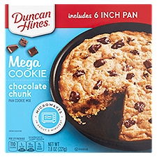 Duncan Hines Mega Cookie Chocolate Chunk Pan Cookie Mix, 7.8 oz, 7.8 Ounce