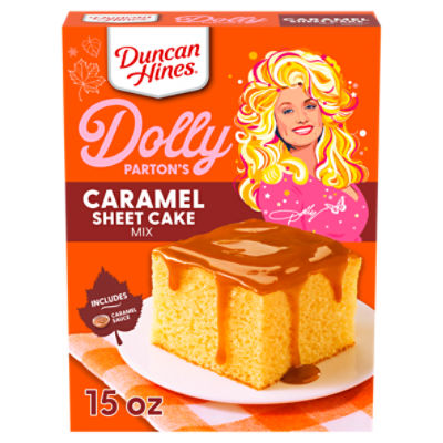 Duncan Hines Dolly Parton's Caramel Sheet Cake Mix, 15.5 oz