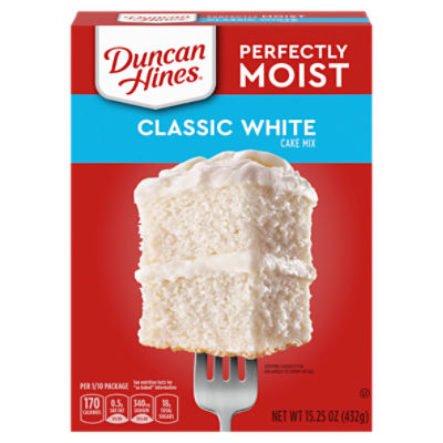 Duncan Hines Perfectly Moist Classic White Cake Mix, 15.25 ounce, 15.25 Ounce