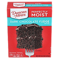 Duncan Hines Perfectly Moist Dark Chocolate Fudge Cake Mix, 15.25 oz
