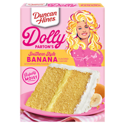Duncan Hines Dolly Parton's Southern Style Banana Flavored Cake Mix, 15.25 oz
