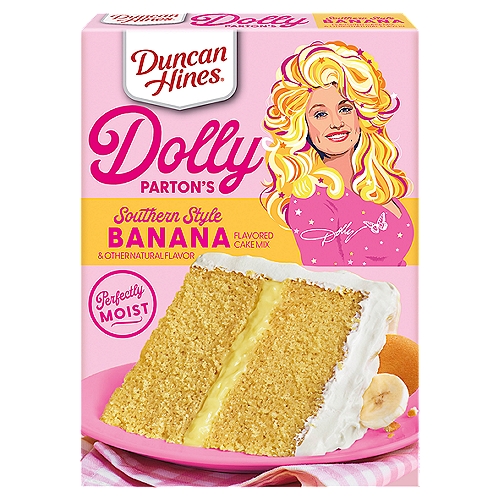 Duncan Hines Dolly Parton's Southern Style Banana Flavored Cake Mix, 15.25 oz