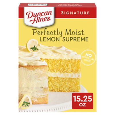Duncan Hines Perfectly Moist Season Favorite Lemon Supreme Cake Mix, 15.25 oz