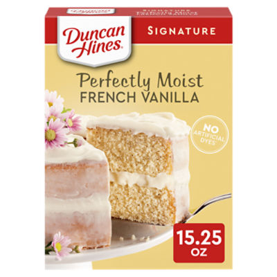 Duncan Hines Signature Perfectly Moist French Vanilla Cake Mix, 15.25 oz