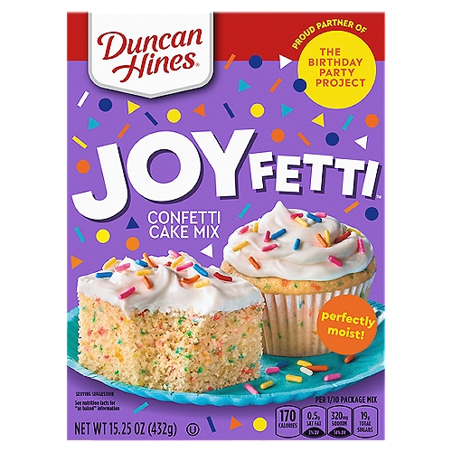 Duncan Hines Joy Fetti Confetti Cake Mix, 15.25 oz
