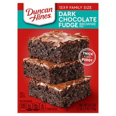 Duncan Hines Dark Chocolate Fudge Brownie Mix, 18.2 ounce