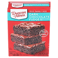 Duncan Hines Dark Chocolate Fudge Brownie Mix Family Size, 18.2 oz