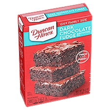 Duncan Hines Dark Chocolate Fudge Brownie Mix Family Size, 18.2 oz