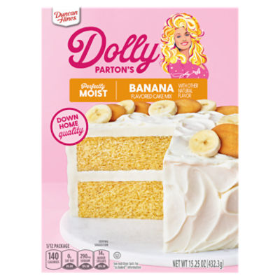 Duncan Hines Dolly Parton's Banana Flavored Cake Mix, 15.25 oz, 15.25 Ounce
