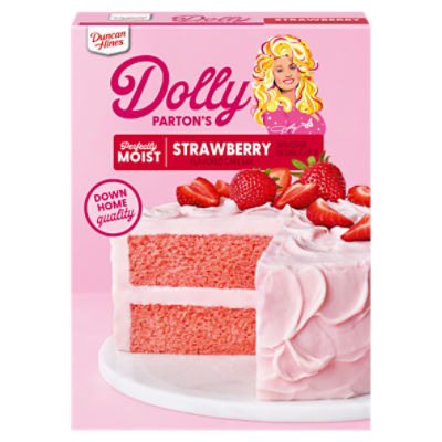 Duncan Hines Dolly Parton's Strawberry Flavored Cake Mix, 15.25 oz, 15.25 Ounce