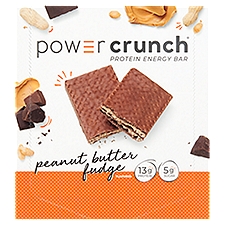 Power Crunch Peanut Butter Fudge Flavored Protein Energy Bar, 1.4 oz, 12 count