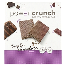 Power Crunch Triple Chocolate Flavored Protein Energy Bar, 1.4 oz, 12 count