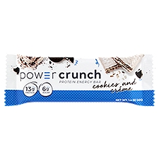 Power Crunch Cookies and Créme, Protein Energy Bar, 1.29 Ounce