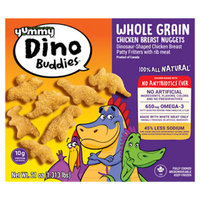 Yummy Dino Buddies Whole Grain Chicken Breast Nuggets, 21 oz