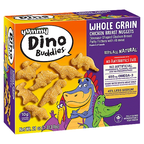 Yummy Dino Buddies Whole Grain Chicken Breast Nuggets, 21 oz