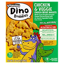 Yummy Dino Buddies Chicken & Veggie Chicken Breast Nuggets, 21 oz, 21 Ounce