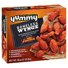 Yummy Boneless Wyngz Hot Buffalo Style, 20.2 Ounce