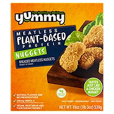 Yummy Meatless Plant-Based Protein Nuggets, 19 oz, 19 Ounce