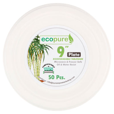 Ecopure 9'' Plate, 50 count, 50 Each