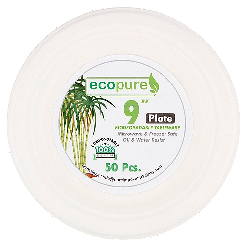 Ecopure 9'' Plate, 50 count