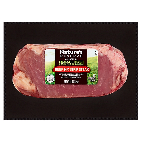 Nature's Reserve Beef N.Y. Strip Steak, 10 oz
All Natural*
*Minimally Processed No Artificial Ingredients