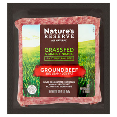 Nature's Reserve 80% Lean 20% Fat Ground Beef, 16 oz