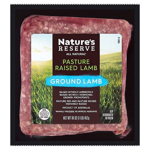 Nature's Reserve Pasture Raised Ground Lamb, 16 oz