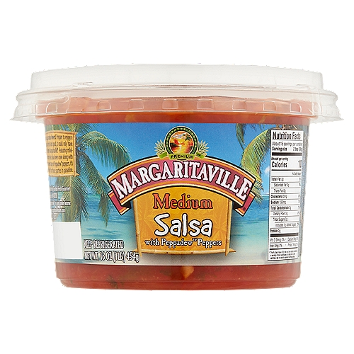 Margaritaville Medium Salsa with Peppadew Peppers, 16 oz