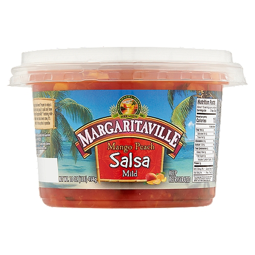 Margaritaville Mild Mango Peach Salsa, 16 oz
Fins up, salsa lovers! Prepare to enjoy a salsa so fresh and good, it could only have come from Margaritaville®. Featuring mild-medium heat salsa lovers crave, it's perfect for those parties in paradise
