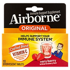 Airborne Original Very Berry Effervescent Tablets, 10 count, 10 Each